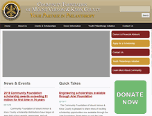 Tablet Screenshot of mvkcfoundation.org